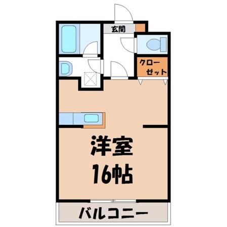 宇都宮駅 徒歩52分 1階の物件間取画像